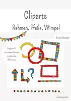Vorschau - selbst erstellte Cliparts/Grafiken - Dekoelemente und Wimpelkette Cliparts bunt - Deckblatt