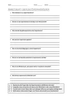 Vorschau - Arbeitsblätter - AB mit Fragen zum Thema "Experimentieren" + Lösungsblatt + Mindmap - Deckblatt