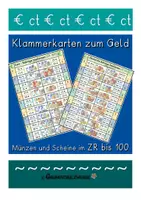Vorschau - Stationenlernen - Klammerkarten Geldbeträge bestimmen ZR 100 - Deckblatt