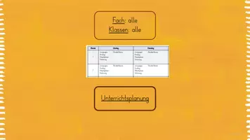 Vorschau - Stundenentwürfe - Wochenplanung - Deckblatt