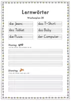 Vorschau - Arbeitsblätter - Lernwörter Wochenplan FRESCH Fremdwörter - Seite 3