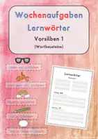 Vorschau - Stationenlernen - Lernwörter Wochenplan FRESCH Vorsilben 1 - Deckblatt