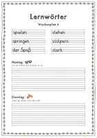 Vorschau - Arbeitsblätter - Lernwörter Wochenplan FRESCH Wörter mit St/Sp - Seite 3