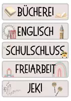 Vorschau - Präsentationen/Tafelbilder - Tagestransparenz Visualisierung (beige, blau, rosa, grün) - Seite 3