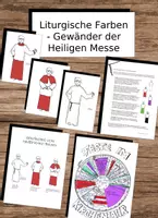 Vorschau - Bildkarten - Liturgische Farben und Gewänder in der Heiligen Messe - Deckblatt