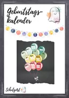 Vorschau - Anderer Materialtyp - Geburtstagskalender Luftballone inkl. Wimpel "Geburtstage" - Deckblatt