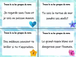 Aperçu - Cartes d'exercices - Cartes à tâches sur le groupe du nom - Page 2