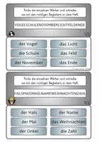 Vorschau - Arbeitsblätter - Wörterketten - 40 Karten zum Lesetraining zu Wortgrenzen - Seite 3