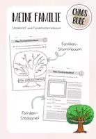 Vorschau - Arbeitsblätter - Meine Familie - Stammbaum und Steckbrief - Deckblatt