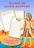 Vorschau - Arbeitsblätter - Leben im Alten Ägypten - Stationenbetrieb - Deckblatt