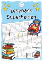 Vorschau - Arbeitsblätter - Lesepass Superhelden - Deckblatt