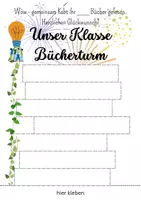 Vorschau - Mal- und Bastelvorlagen - Deutschstunde: Klasse Bücherturm - Seite 1