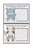 Vorschau - Bildkarten - Willkommensgruß - Orakel zum neuen Schuljahr - Schulstart - Suchsel - Klasse 2,3,4 - Seite 2