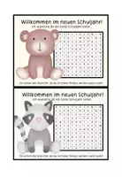 Vorschau - Bildkarten - Willkommensgruß - Orakel zum neuen Schuljahr - Schulstart - Suchsel - Klasse 2,3,4 - Seite 3