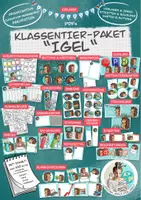 Vorschau - Unterrichtsreihen - Klassentier Materialpaket "Igel" / Igelklasse (inkl. Clipart!) - Deckblatt
