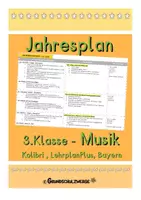 Vorschau - Lehrpläne/Lehrermaterial - Jahresplan Musik 3.Klasse (Kolibri, Lehrplan Plus, Bayern) - Deckblatt