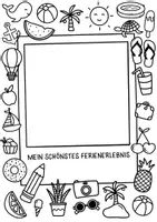 Vorschau - Arbeitsblätter - Mein schönstes Ferienerlebnis - Rückblick auf die Sommerferien - Schreiben & Malen - Seite 1