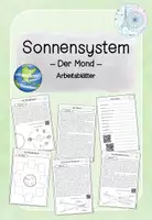 Vorschau - Unterrichtsreihen - Sonnensystem - Arbeitsblätter zum Mond - Deckblatt