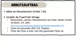 Vorschau - Aufgabenkarten - Artikel (Menschenrechte) - Rechercheprojekt - Seite 3