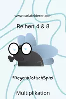 Vorschau - Spiele - Fliegen-Klatsch-Spiel Multiplikation Reihen 4 & 8 - Deckblatt
