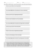Vorschau - Arbeitsblätter - AB mit Fragen zum Thema "Beschreibung von Personen und Gegenständen" + Lösungsblatt + Infografik - Deckblatt