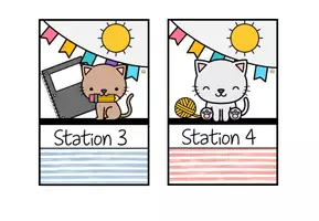 Vorschau - Poster - Stationsschilder für Stehrahmen – Stationenbetrieb - Katzenklasse - Seite 2