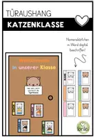 Vorschau - Poster - Türaushang Katzenklasse – Türschild & Türdeko fürs Klassenzimmer - Deckblatt