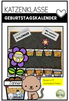 Vorschau - Poster - Geburtstagskalender – Grundschule - Katzenklasse - Deckblatt