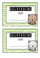 Vorschau - Merkblätter - Geldtasche – Geldbeutel – Deckblatt - Katzenklasse - Seite 2