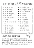 Vorschau - Mal- und Bastelvorlagen - 22 Monster Mutmacher & Growth Mindset Affirmationen (rund / Kreise) - Seite 1