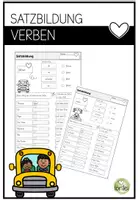 Vorschau - Arbeitsblätter - Satzbildung - DAZ - DaF - Freebie - Deckblatt