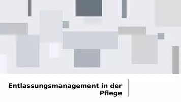 Vorschau - Präsentationen/Tafelbilder - Expertenstandard Entlassungsmanagement in der Pflege - Deckblatt