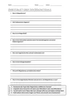 Vorschau - Arbeitsblätter - AB mit Fragen zum Thema "Magnetismus" + Lösungsblatt + Mindmap + Infografik - Deckblatt