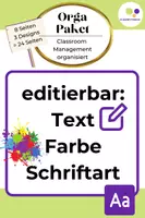 Vorschau - Poster - Organisation zum Schulbeginn | editierbar | Klassenregeln, Klassenbuch, Ordnungsdienst, Erinnerungsdienst + mehr - Seite 3