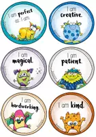 Vorschau - Mal- und Bastelvorlagen - 22 Monster Encouraging Growth Mindset Affirmations / Mutmacher Englischunterricht - Seite 3