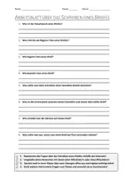 Vorschau - Arbeitsblätter - AB mit Fragen zum Thema "Schreiben eines Briefes" + Lösungsblatt - Deckblatt