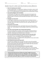 Vorschau - Arbeitsblätter - AB mit Fragen zum Thema "Schreiben eines Briefes" + Lösungsblatt - Seite 1