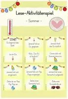 Vorschau - Spiele - Lese-Aktivitätenspiel- Sommer (Kl.2-4) - Deckblatt