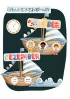 Vorschau - Mal- und Bastelvorlagen - Maritimer Geburtstagskalender - Deckblatt