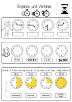 Vorschau - Arbeitsblätter - Uhr Lesen Klasse 1-3 - Deckblatt