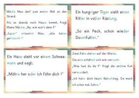 Vorschau - Aufgabenkarten - Witze / Witzekartei zum Vorlesen - Seite 2