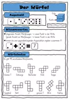 Vorschau - Merkblätter - Merkblatt - Der Würfel und Würfelnetze - Deckblatt