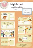 Vorschau - Präsentationen/Tafelbilder - Digitale Tafel: Begrüßungsbilder Herbst (beige) - Deckblatt