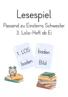 Vorschau - Spiele - Lesespiel passend zu Einsterns Schwester 3. Lola-Heft ab Ei - Deckblatt