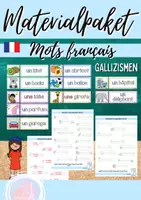 Vorschau - Arbeitsblätter - Mots français- bekannte französische Wörter (Gallizismen) - Deckblatt