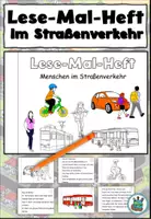 Vorschau - Arbeitsblätter - Lese-Mal-Heft "Im Straßenverkehr" DaZ / DaF / Deutsch - Deckblatt
