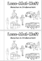 Vorschau - Arbeitsblätter - Lese-Mal-Heft "Im Straßenverkehr" DaZ / DaF / Deutsch - Seite 1