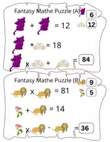 Vorschau - Stationenlernen - Fantasy(2) Mathematikrätsel (Level 1) - Seite 2