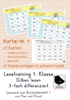 Vorschau - Arbeitsblätter - Lesetraining mit Leseteppich - Silben lesen im 1. Schuljahr (passt zu Flex und Flora) - Deckblatt