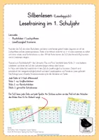 Vorschau - Arbeitsblätter - Lesetraining mit Leseteppich - Silben lesen im 1. Schuljahr (passt zu Flex und Flora) - Seite 1